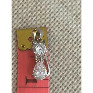 A609 3/4 inch 925 sterling silver pendant cat